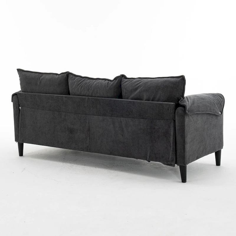 78.74  3-Seater L-Shaped Convertible Sectional Sofa with Footstools and Storage