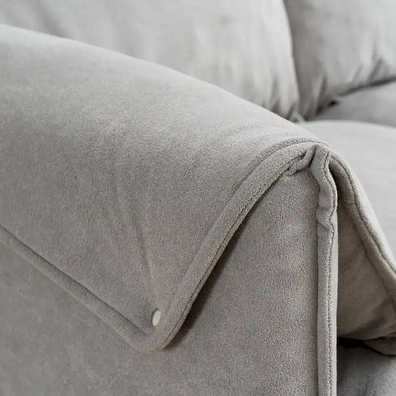 78.74  3-Seater L-Shaped Convertible Sectional Sofa with Footstools and Storage