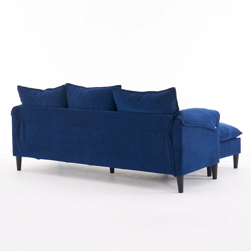78.74  3-Seater L-Shaped Convertible Sectional Sofa with Footstools and Storage