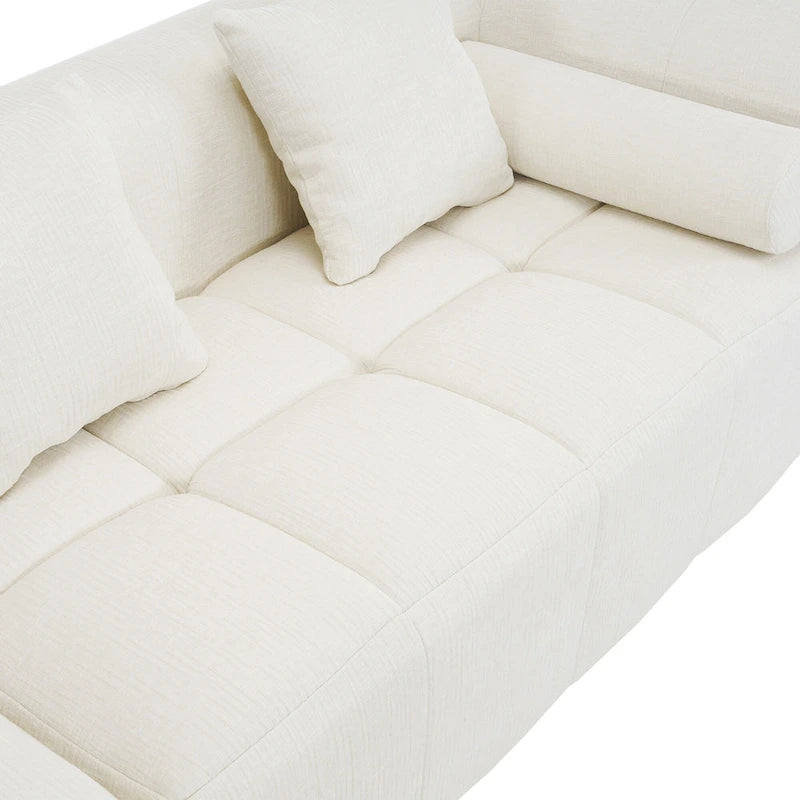 101.2 Chenille Modular Sectional Sofa with Deep Seating, Free-Combined Design and High-Density Foam Construction