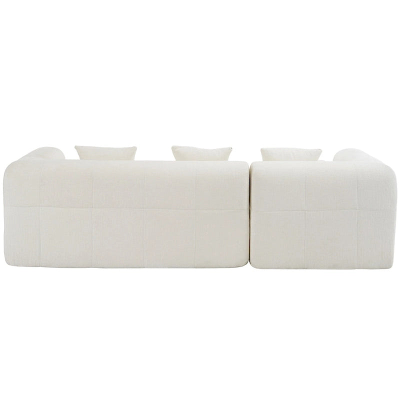 101.2 Chenille Modular Sectional Sofa with Deep Seating, Free-Combined Design and High-Density Foam Construction