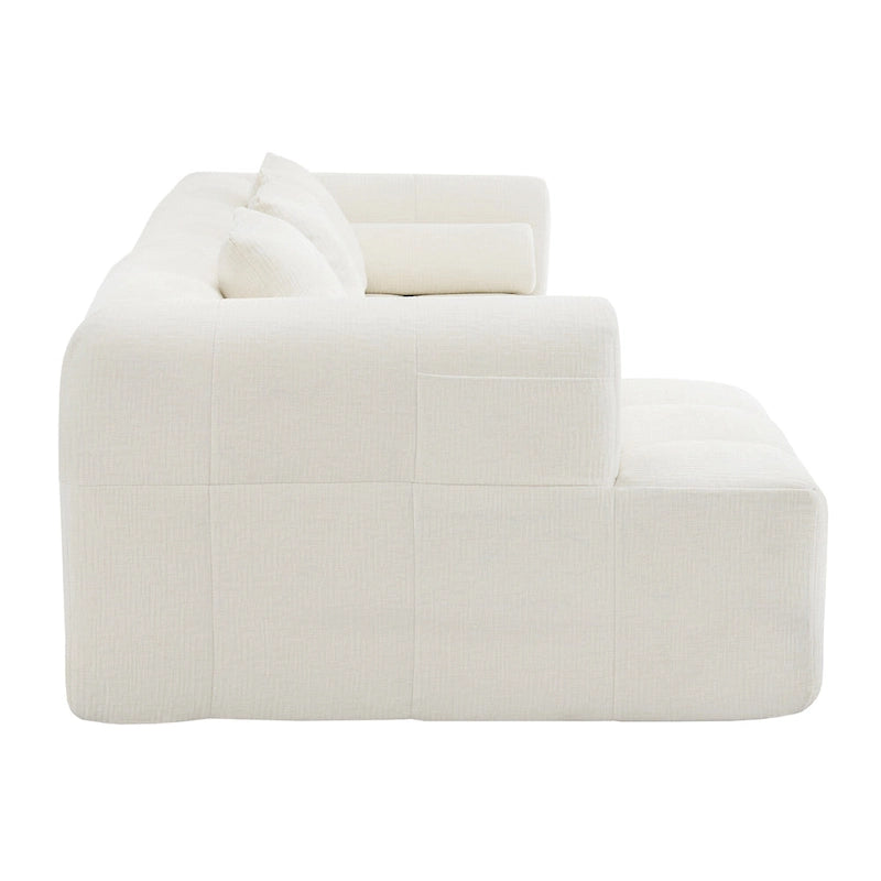 101.2 Chenille Modular Sectional Sofa with Deep Seating, Free-Combined Design and High-Density Foam Construction
