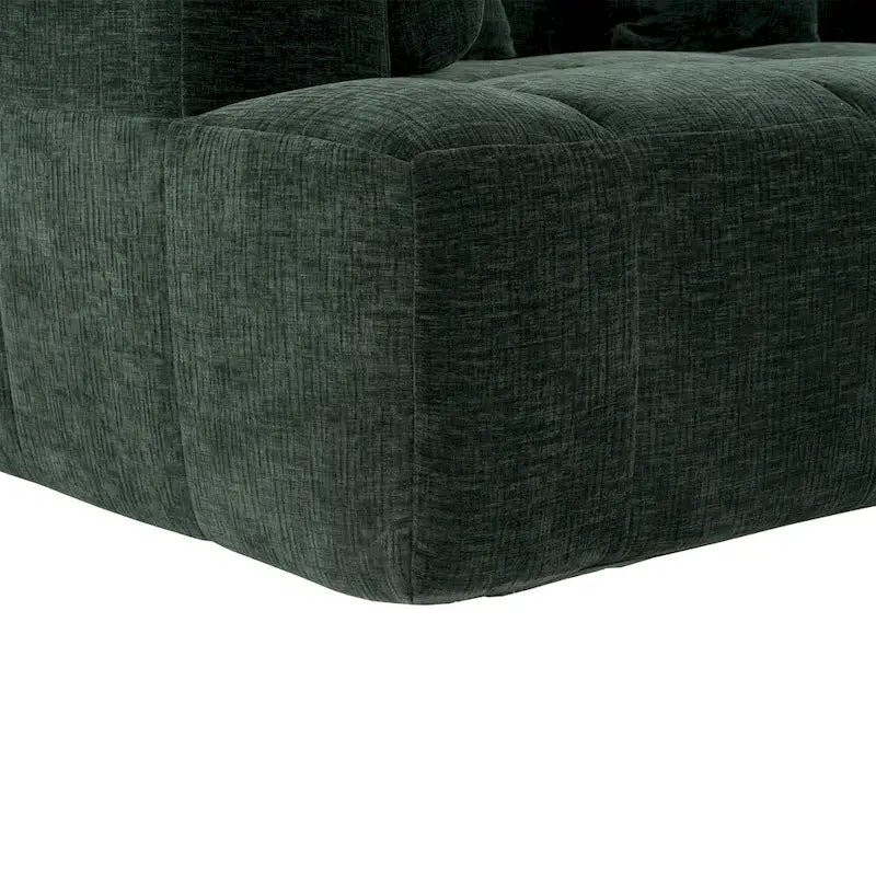 101.2 Chenille Modular Sectional Sofa with Deep Seating, Free-Combined Design and High-Density Foam Construction