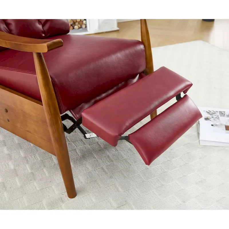 Wine Red 26.38 Adjustable Chaise Lounge Chair