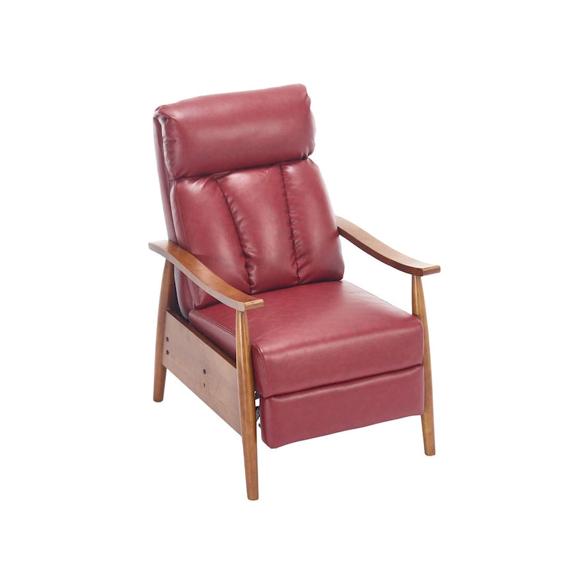 Wine Red 26.38 Adjustable Chaise Lounge Chair