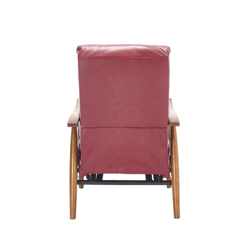 Wine Red 26.38 Adjustable Chaise Lounge Chair