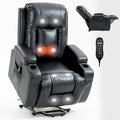 Black Power Lift Recliner with Massage, Heat & Heavy Duty Frame