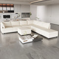 Beige 129  Convertible 8-Seater Modular Sofa with Storage