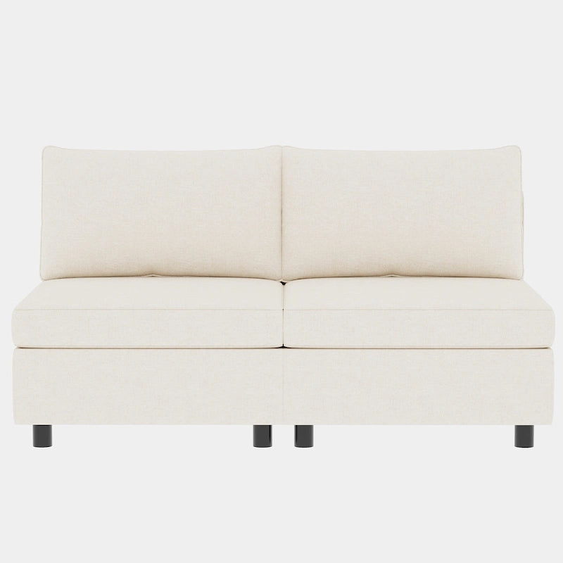 Beige 129  Convertible 8-Seater Modular Sofa with Storage