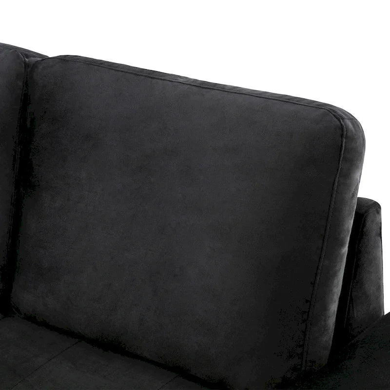 84.75  L-Shape 5 Seat Sectional Sofa with Pull-Out Bed, Storage Ottoman, Hidden Arm Storage & USB Charging
