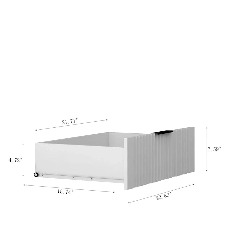 47.24  Modern Armoire with with Hanging Rod, Drawers and Open Shelves for Bedroom