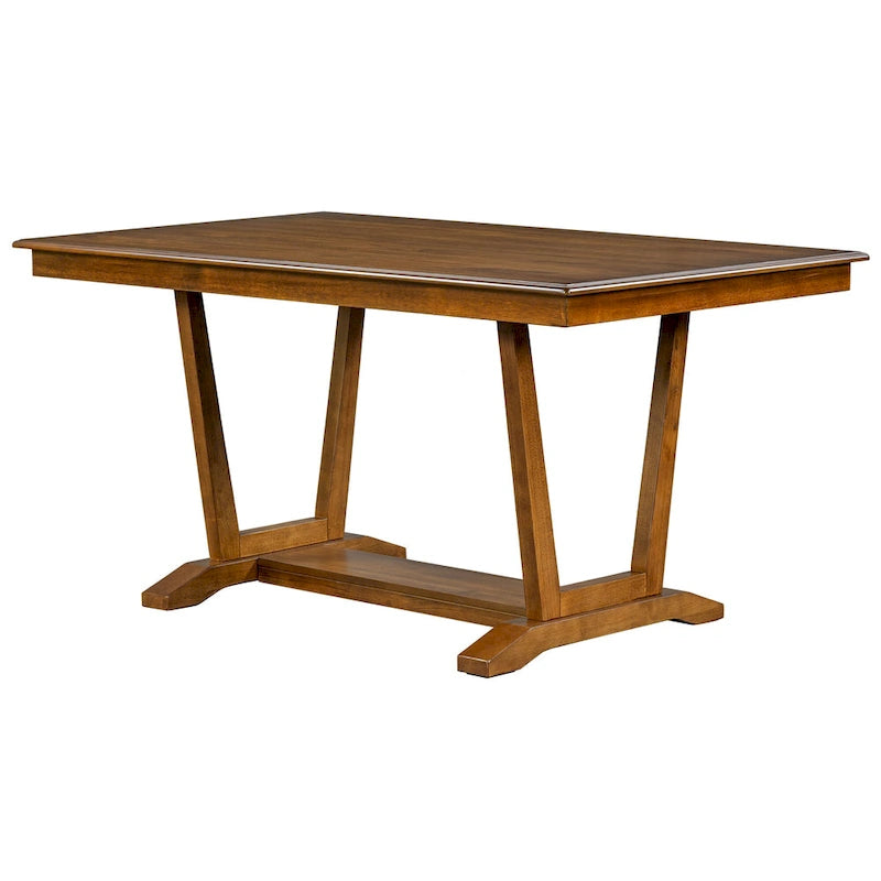5-Piece Wooden Dining Table Set with 59  Rectangular Table & 4 Chairs