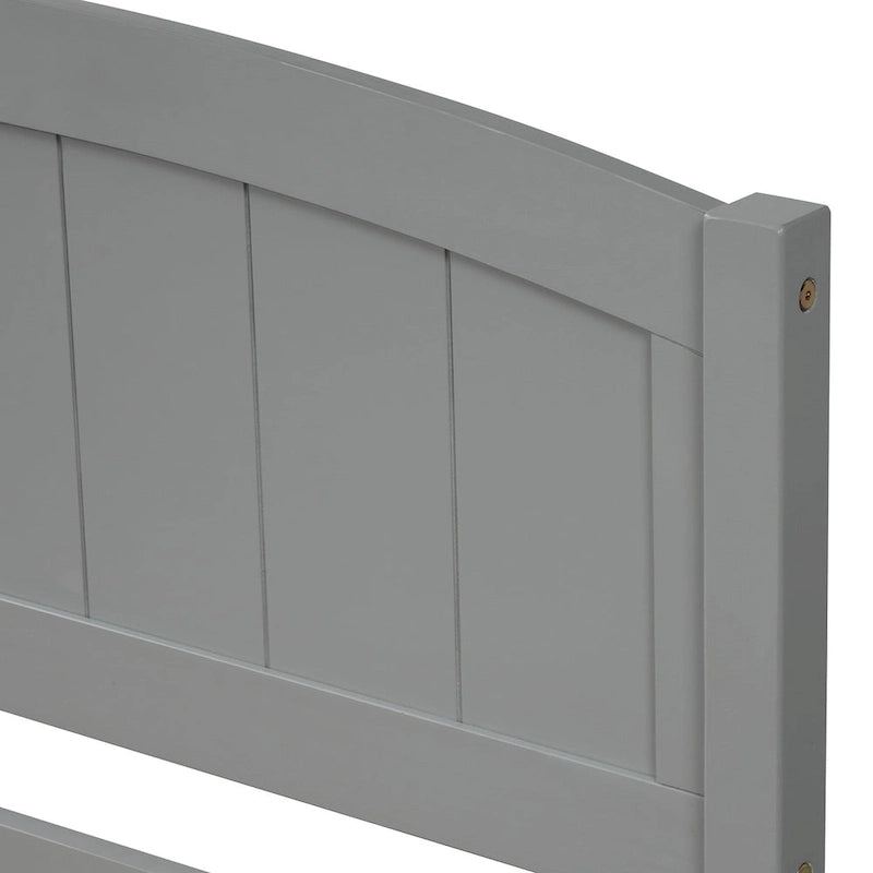 Twin Pine Platform Bed with Trundle & Headboard