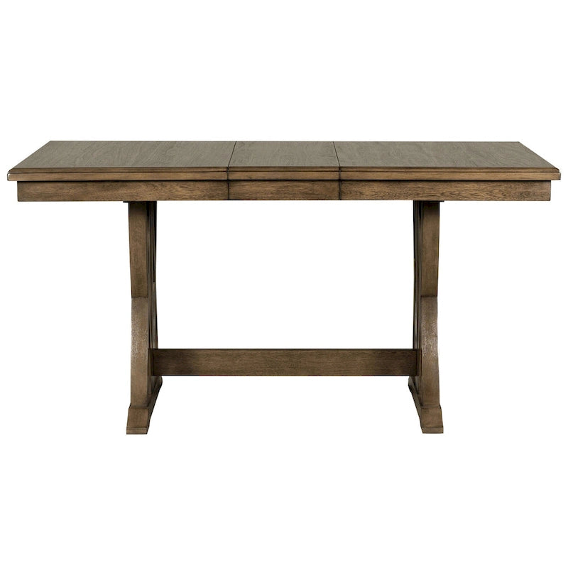 7-Piece Wooden Dining Table Set with Extendable Table & 6 Chairs