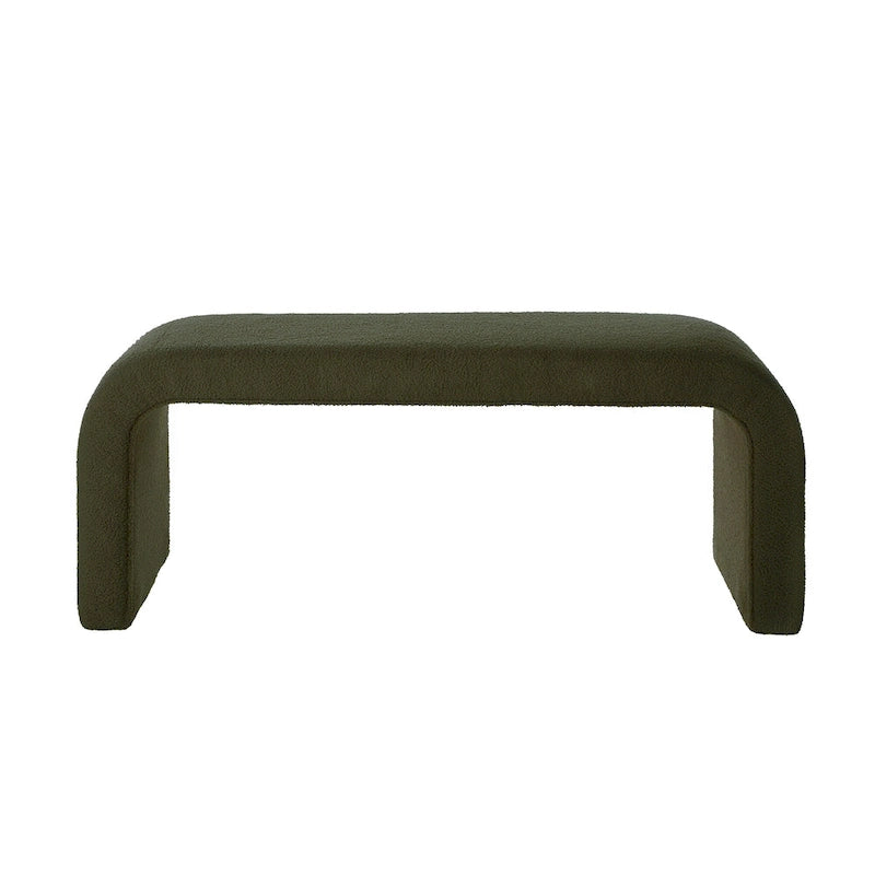 Set of 3 U-Shaped Modern Bench Teddy Ottoman Bench for Entryway, Bedroom End of Bed, Set of 3 Small Sofa Footrest