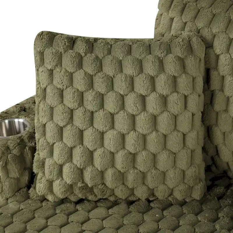 Furniture of America Lanturn Modern Soft Upholstered 2-Arm Oversized Chaise