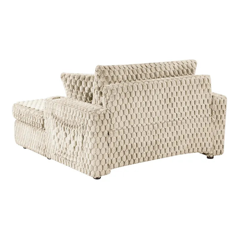 Furniture of America Lanturn Modern Soft Upholstered 2-Arm Oversized Chaise