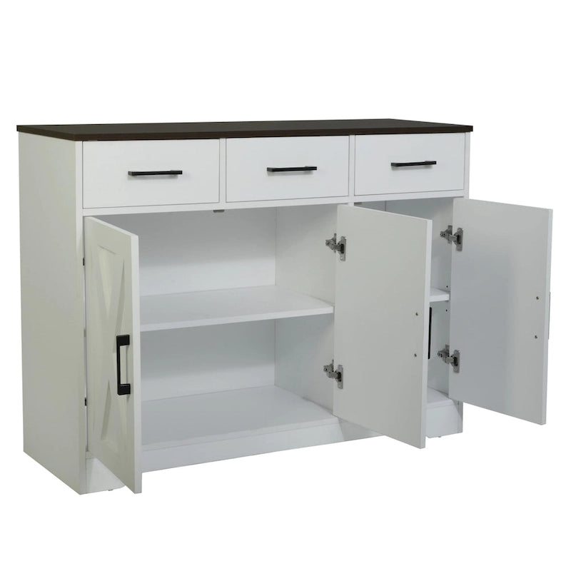 Traditional 42.4  Wide 3 Drawer Sideboard Storage Cabinet