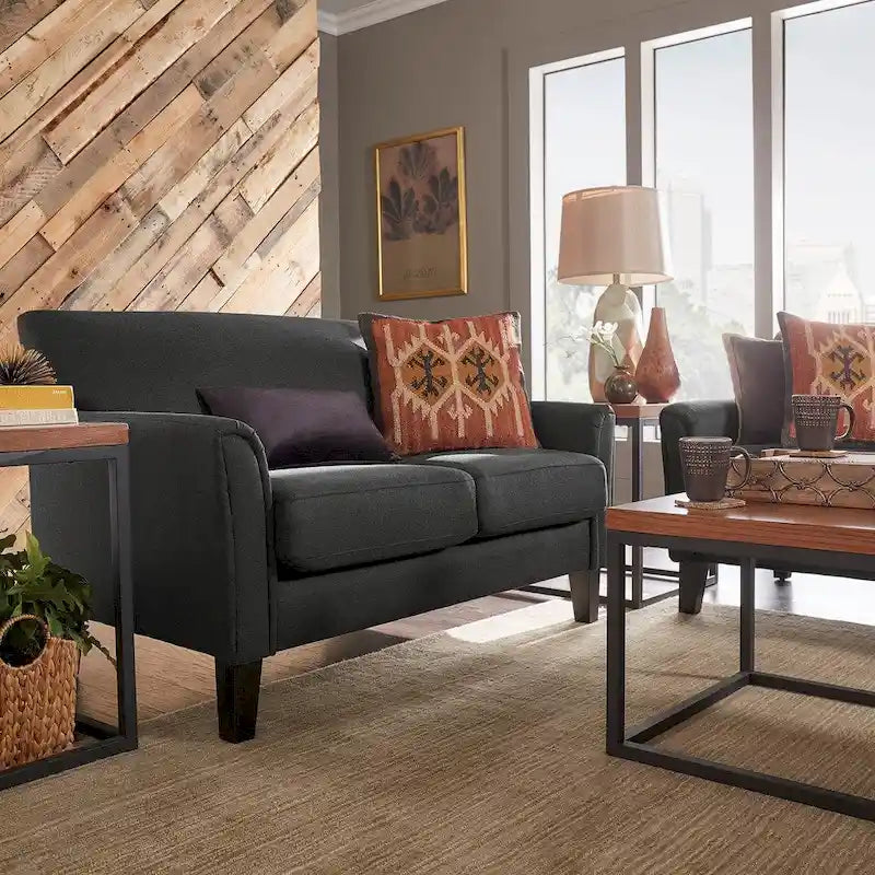 Uptown Modern Cushion Back Loveseat by iNSPIRE Q Classic