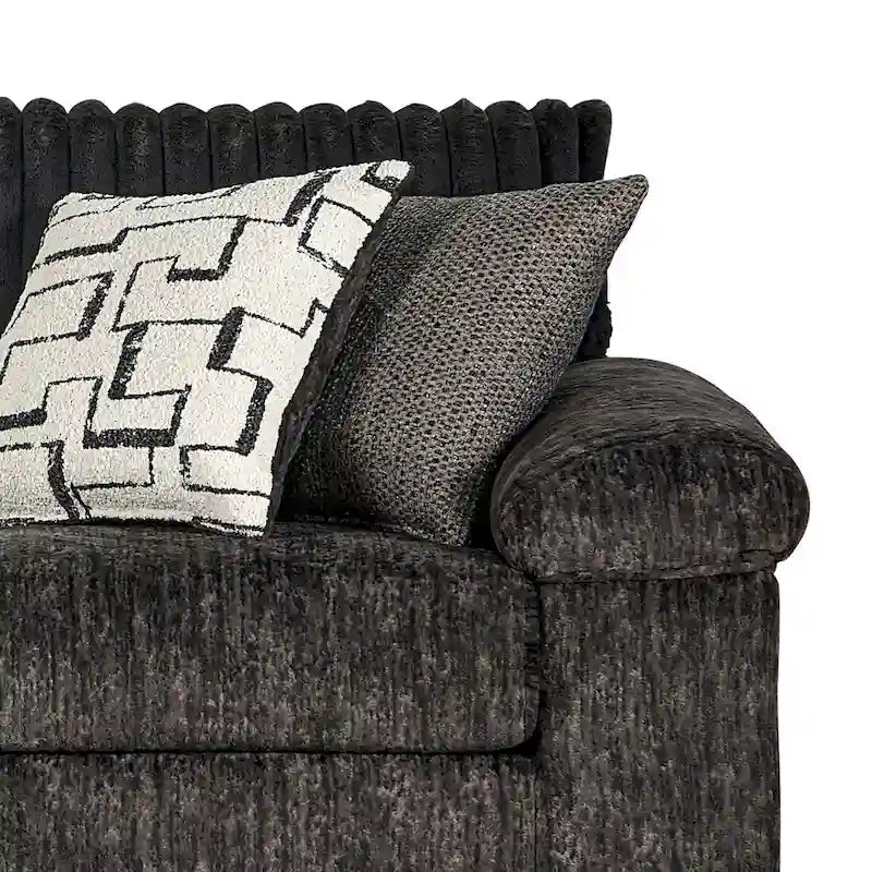Roundhill Furniture Nason Wide Wale Corduroy Sofa and Loveseat Set