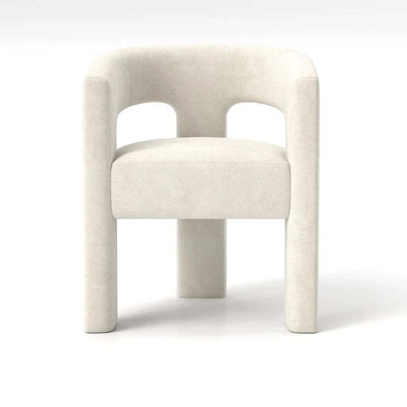 SEYNAR Modern Glam Velvet Upholstered Dining Chair, Open-Back Accent Chair Set of 6