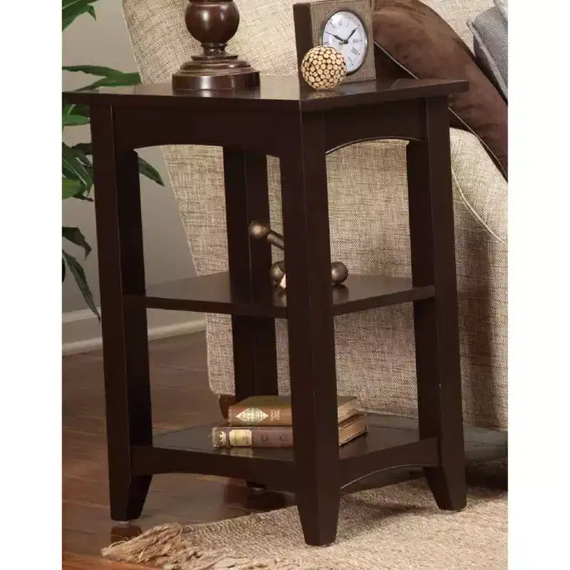 Shaker Cottage Wood 2 Shelf End Table - Alaterre Furniture