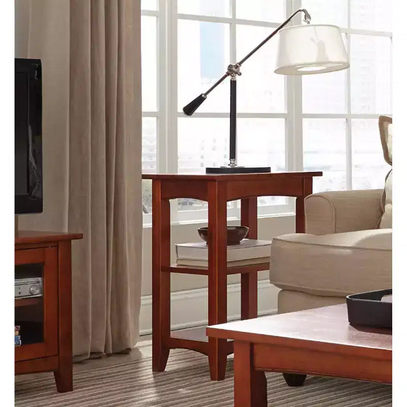 Shaker Cottage Wood 2 Shelf End Table - Alaterre Furniture