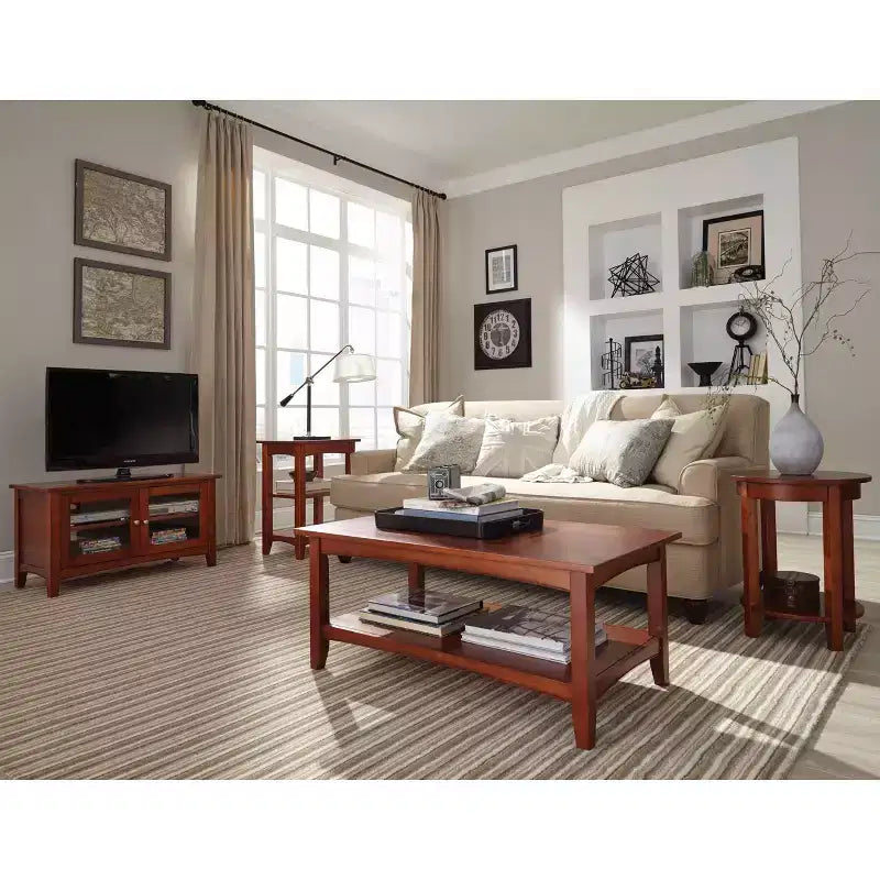 Shaker Cottage Wood 2 Shelf End Table - Alaterre Furniture