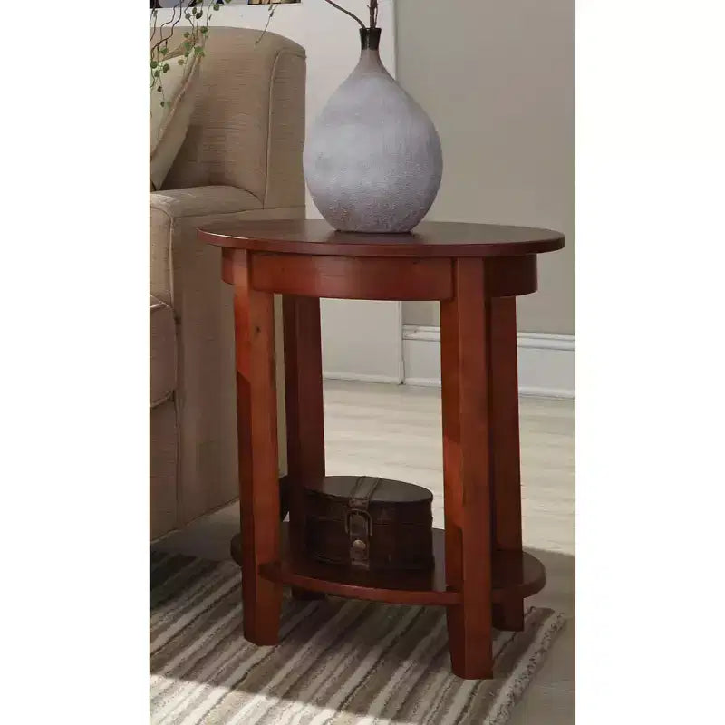 Shaker Cottage Wood 2 Shelf End Table - Alaterre Furniture