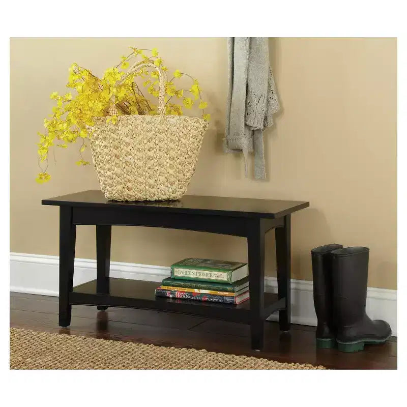 Cottage Bench with Shelf - Alaterre