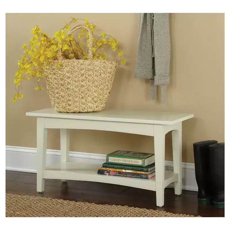 Cottage Bench with Shelf - Alaterre