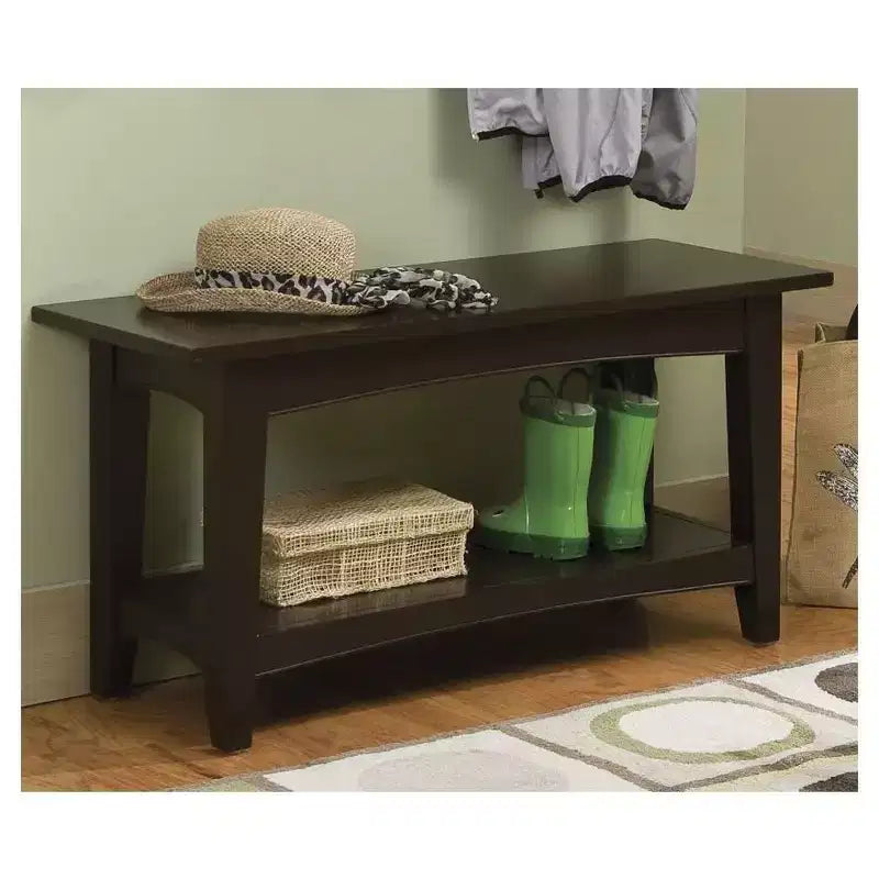 Cottage Bench with Shelf - Alaterre