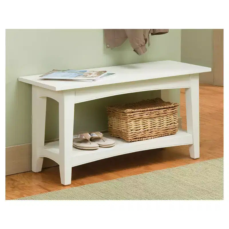 Cottage Bench with Shelf - Alaterre