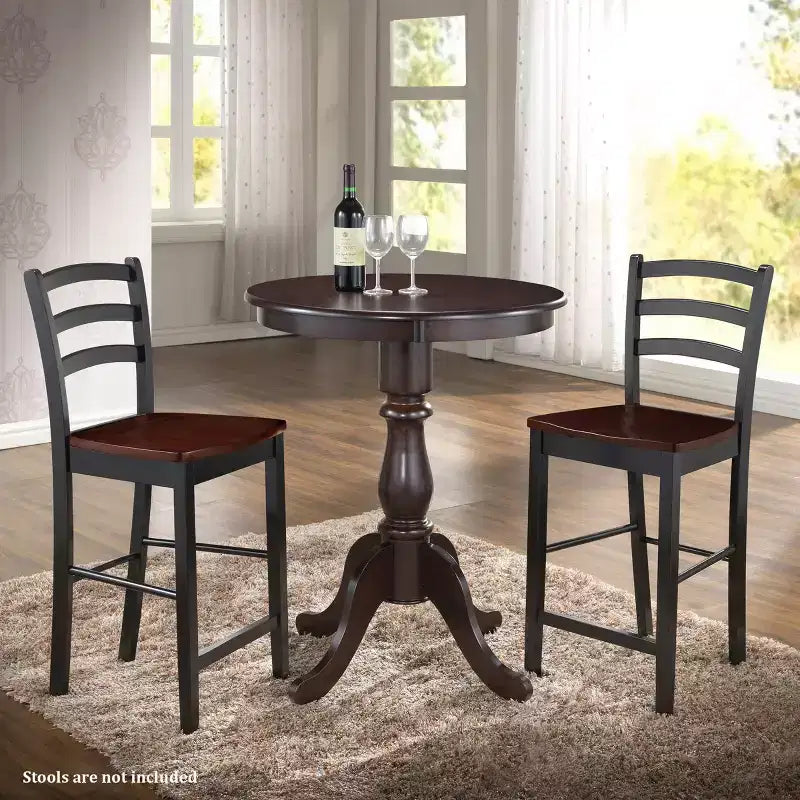 Carolina Living 30 Salem Round Pedestal Bar Table
