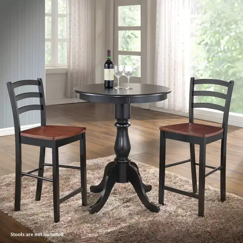 Carolina Living 30 Salem Round Pedestal Bar Table