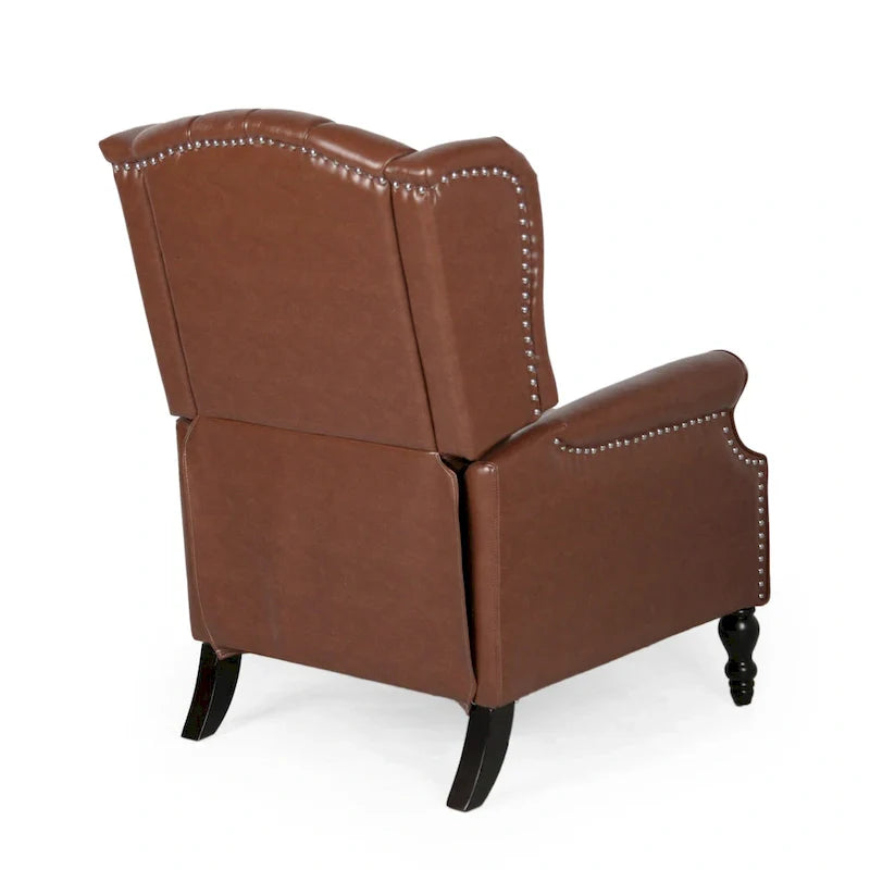 Walter Brown Bonded Leather Recliner Club Chair by Christopher Knight Home