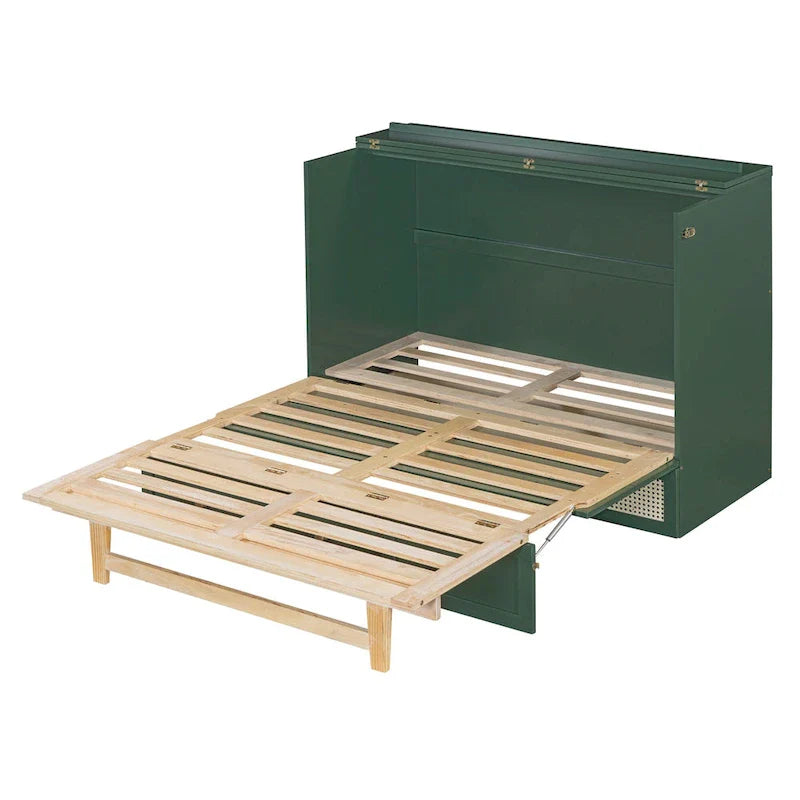 Nestfair Full Size Murphy Bed with Large Drawers