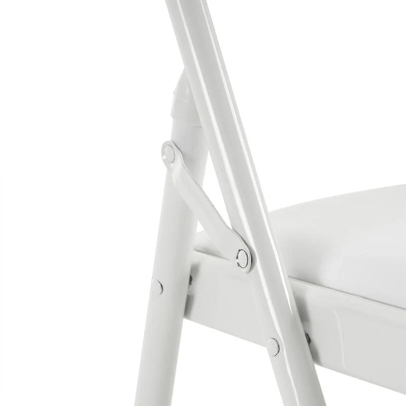 Chaises pliantes élégantes en fer et PVC pour conventions et expositions Blanches