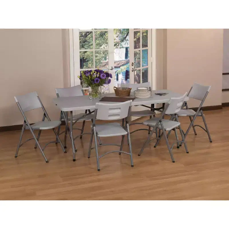 6" Collapsible Banquet Table - OSP Home Furnishings: Portable, Resin Top, Metal Frame, No Assembly Required