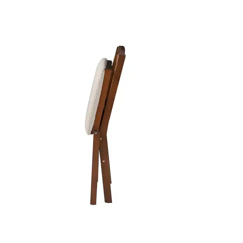 Stakmore Set of 2 Slat Back Folding Chair Fruitwood Solid Hardwood, Padded Seat, Fully Assembled