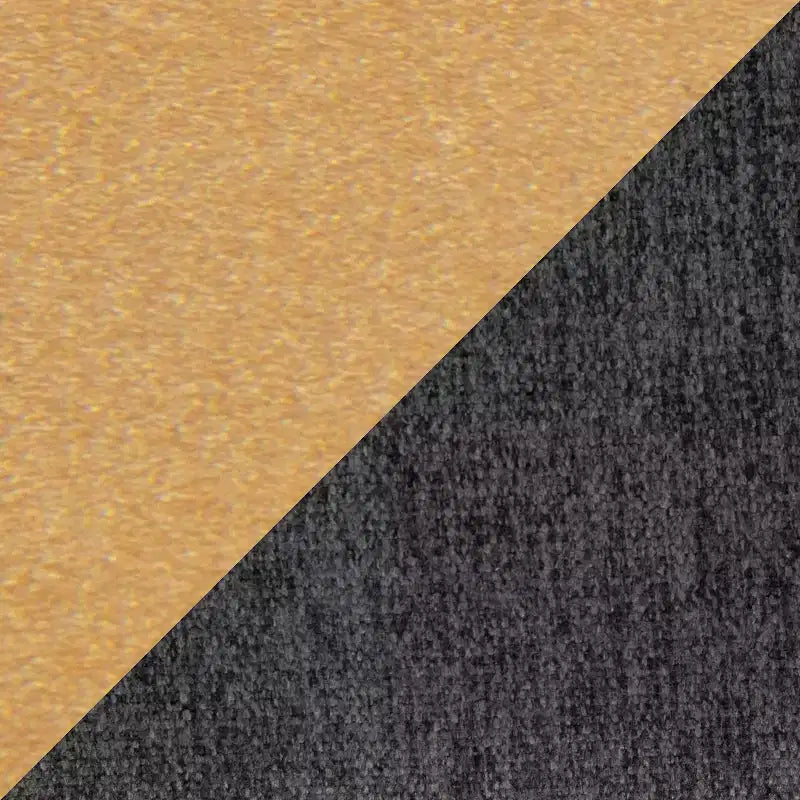 LumiSource - Lot de 3 tabourets de bar à dossier haut Fuji, acier doré/tissu anthracite