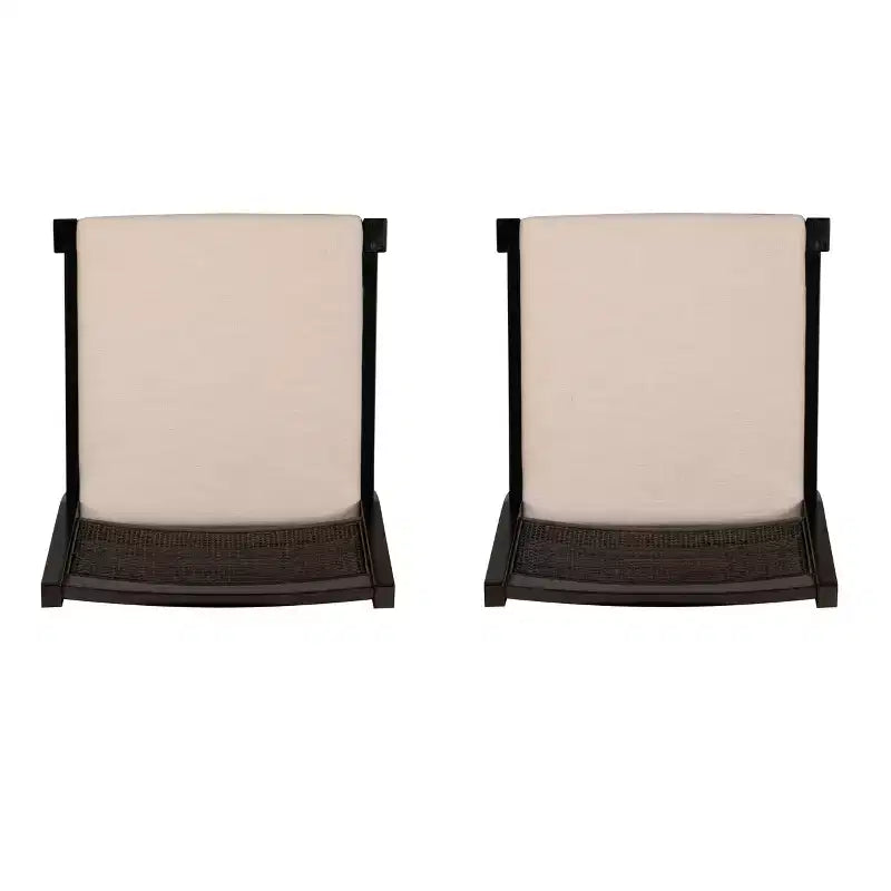 Powell Set of 2 Bessie Cane Counter Height Barstools Black