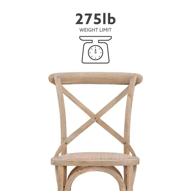 Roxy Wash Upholstery Barstool Gray - Linon: Elm Wood, French Country Design, 30" Seat Height