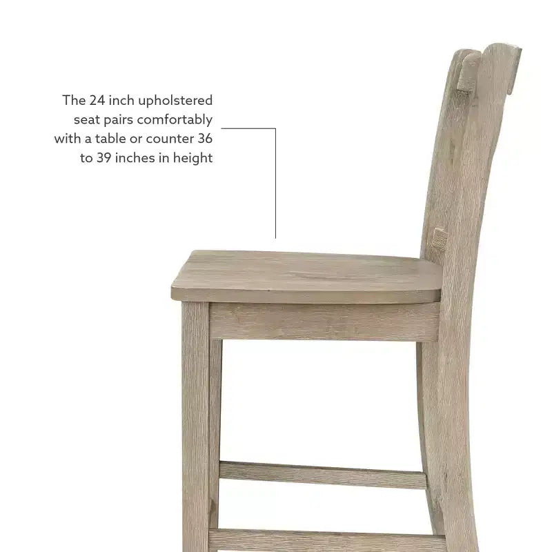 Linon Torino Wash X Back Counter Height Barstool Gray