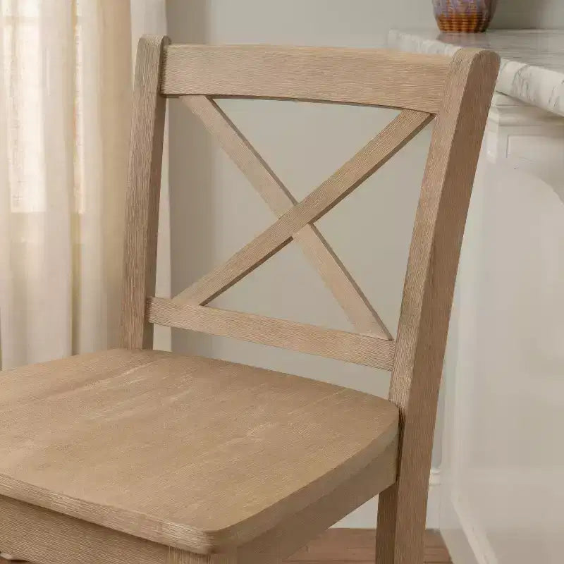 Linon Torino Wash X Back Counter Height Barstool Gray
