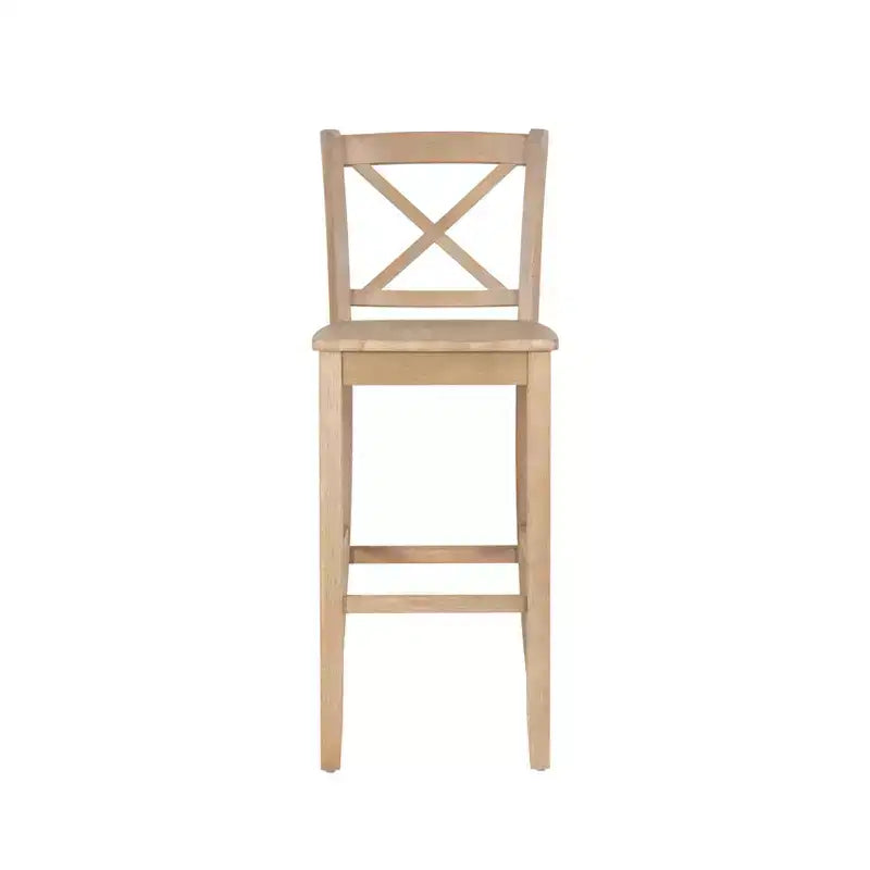 Linon Torino Wash X Back Counter Height Barstool Gray