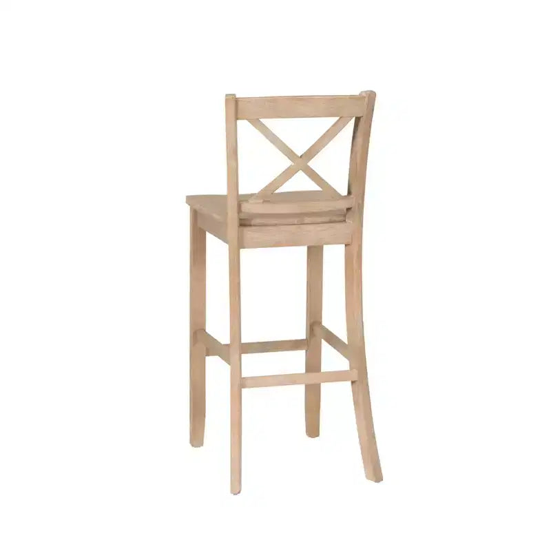 Linon Torino Wash X Back Counter Height Barstool Gray