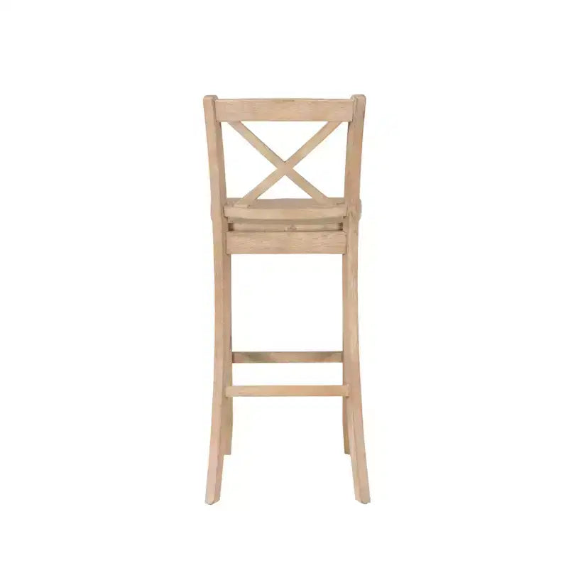 Linon Torino Wash X Back Counter Height Barstool Gray