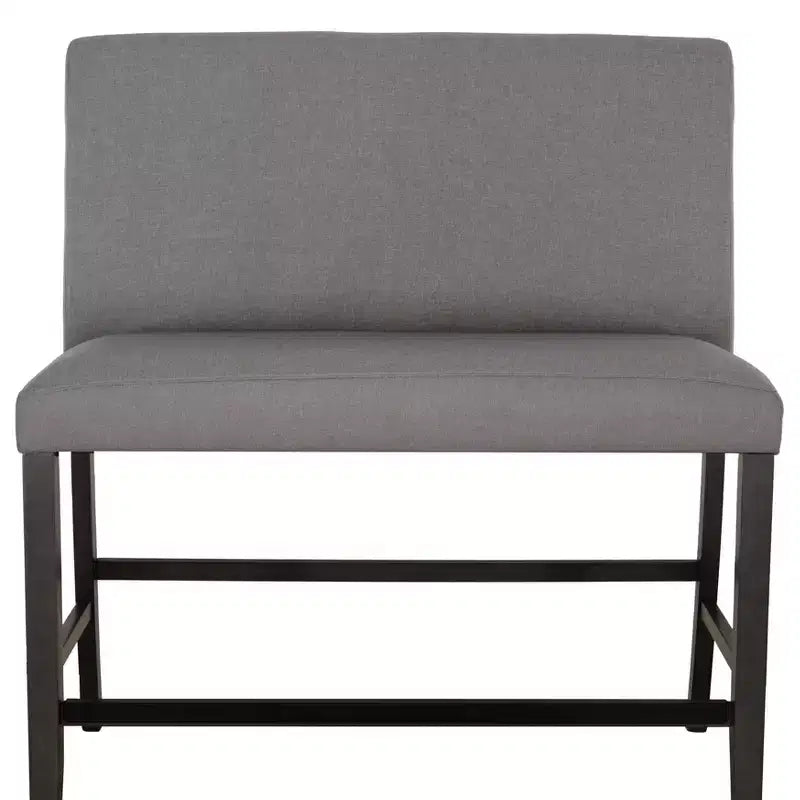 Powell Set of 2 Barnes Upholstered Counter Bench Black/Gray