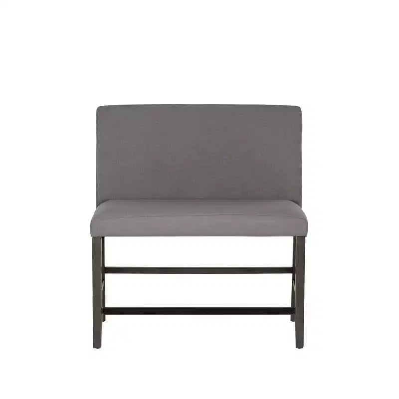 Powell Set of 2 Barnes Upholstered Counter Bench Black/Gray